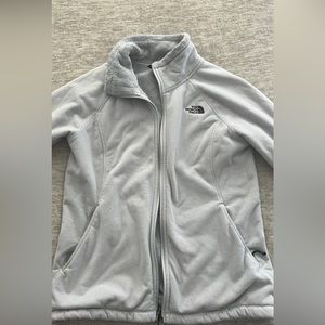 Women’s Gray North Face zip up jacket. Size Medium